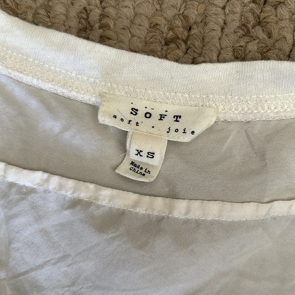 Soft Joie Cream cotton and Silk back tank sz xs - Picture 2 of 3